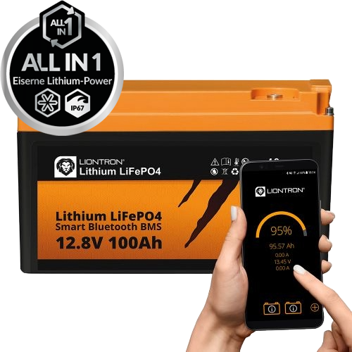 LIONTRON LiFePO4 12,8V 100Ah  LXArctic smart BMS mit Bluetooth, Marine IP67