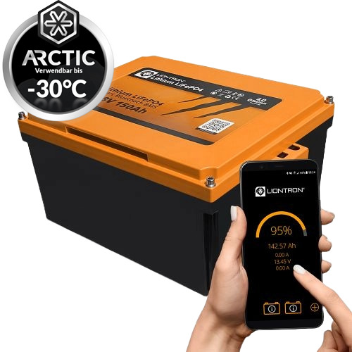 LIONTRON LiFePO4 12,8V 150Ah Arctic Wohnmobil-Untersitz-Batterie LX Smart BMS mit Bluetooth